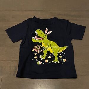 The Children's Place Navy Toddler Tee with Dinosaur Easter Graphic